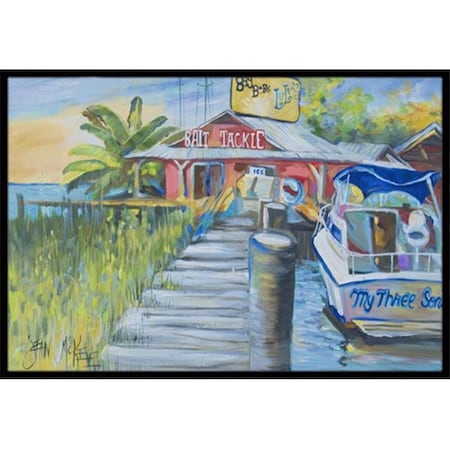 Carolines Treasures Carolines Treasures JMK1050JMAT Deep Sea Fishing Boat At Lulus Indoor & Outdoor Mat; 24 x 36 in. JMK1050JMAT